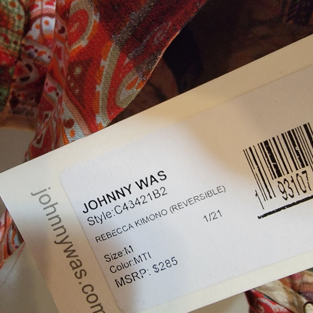Johnny Was Rebecca Patchwork Kimono Jacket (Reversible) Size Medium NWT! - Picture 5 of 15